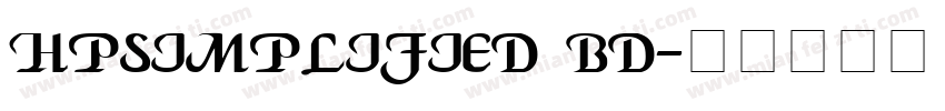 HPsimplified Bd字体转换